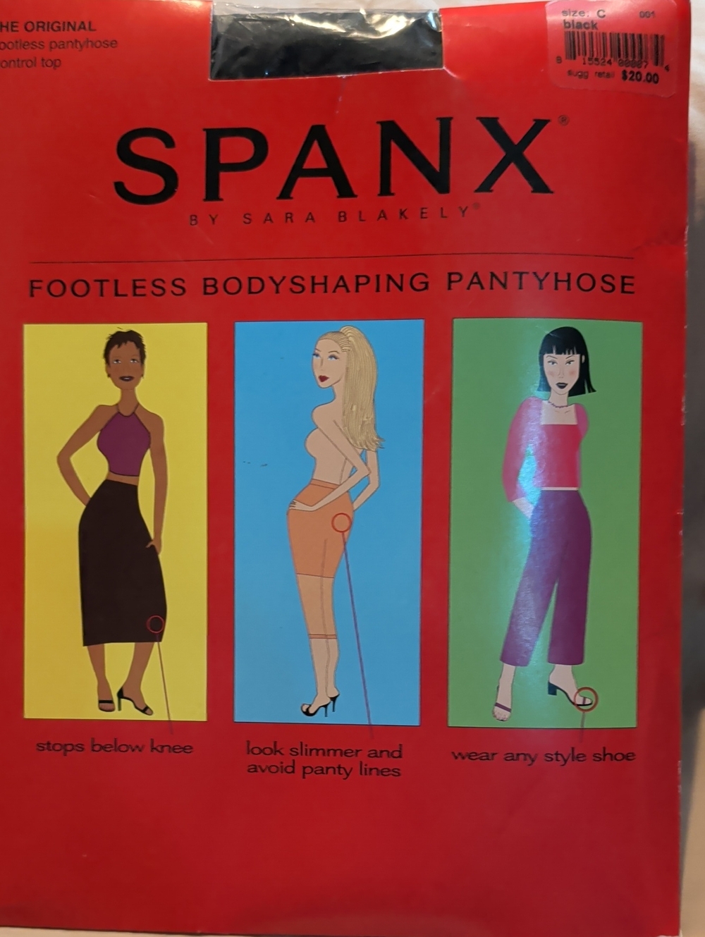 SPANX Footless Bodyshaping Pantyhose - Black C